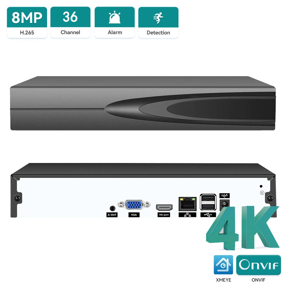 Monitor Portable Usb - 4K ONVIF CCTV NVR 36CH/16CH/10CH 4K