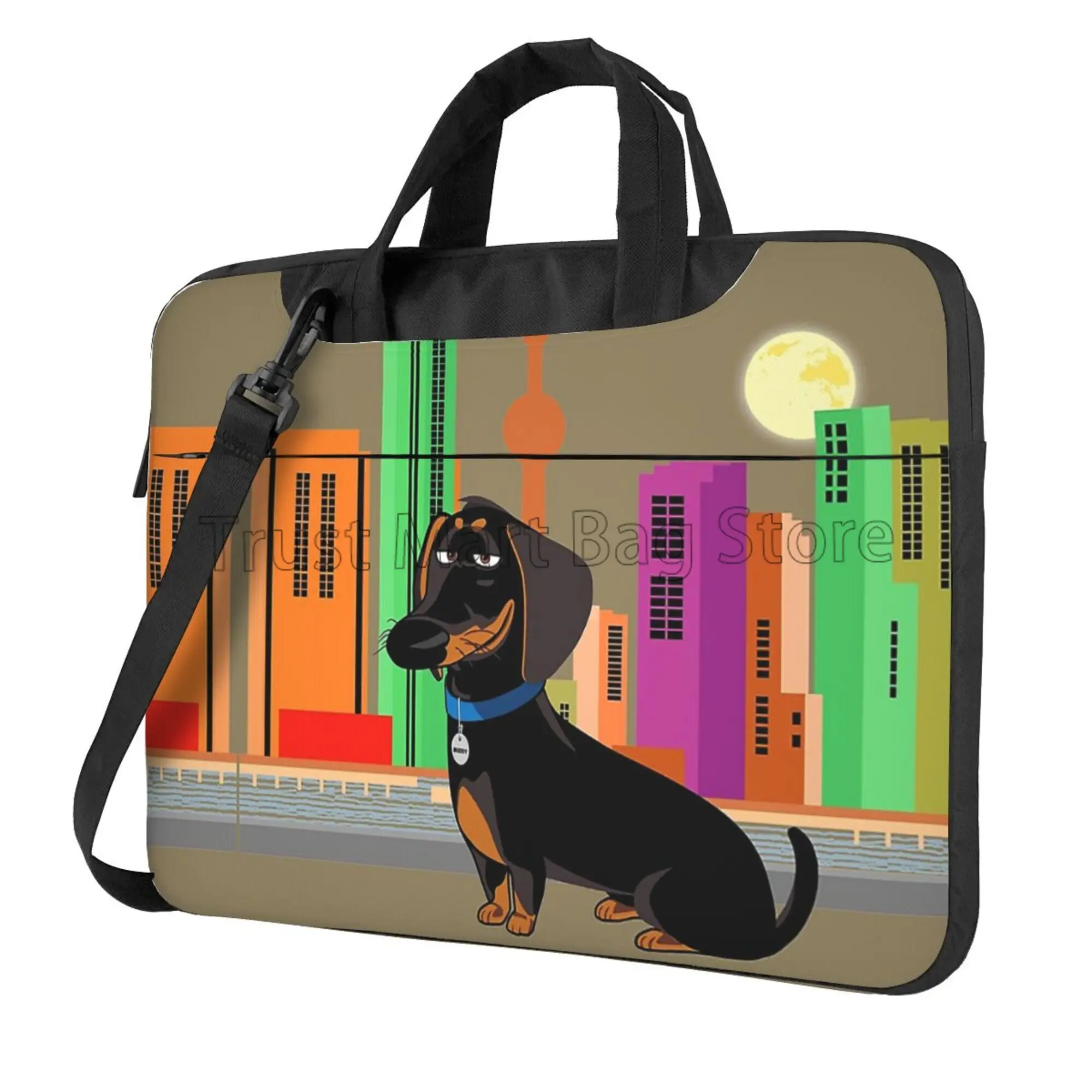 Cute Dachshund Print Laptop Ca - огляд і ціна Laptop Accessories Organizer Bag