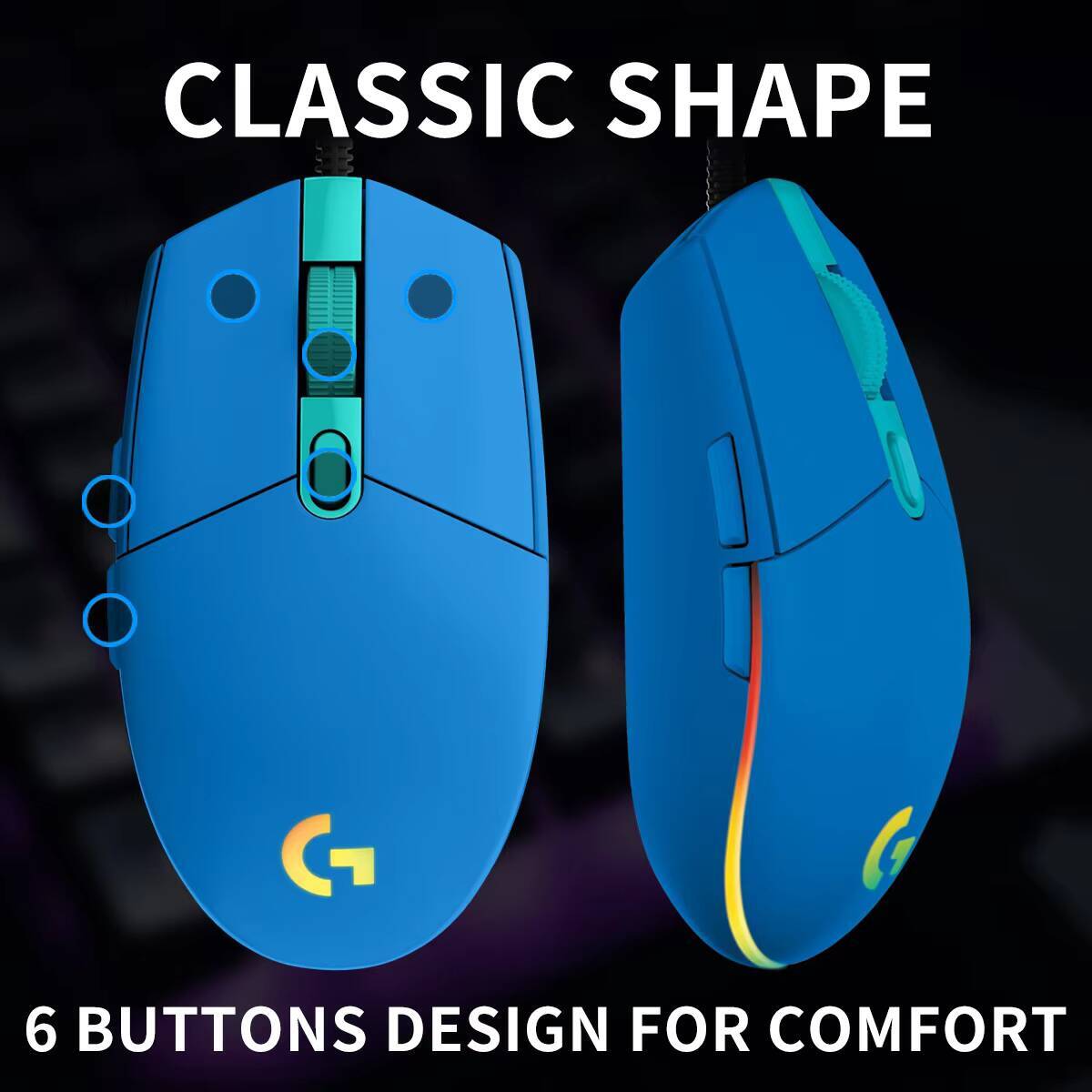 Logitech G203 LIGHTSYNC Gaming - огляд і ціна Logitech Mouse G203