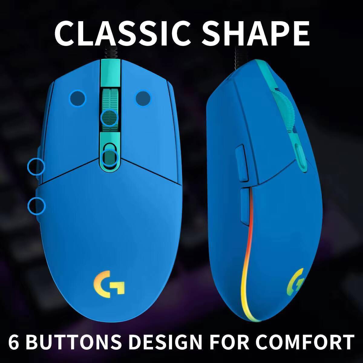 Logitech G203 LIGHTSYNC Gaming - огляд і ціна Logitech Mouse G203