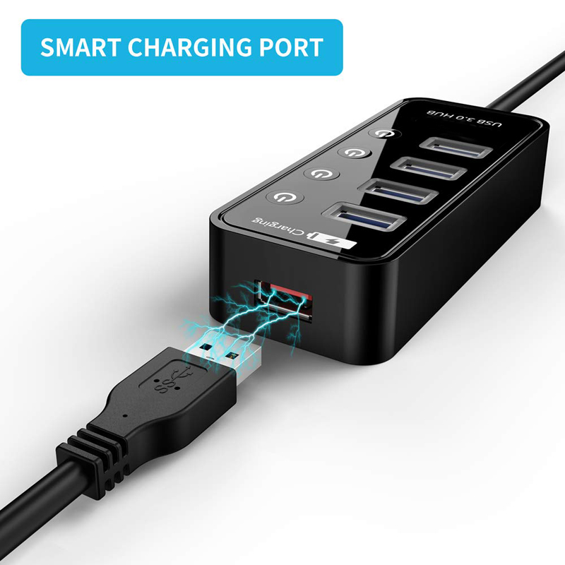 USB HUB 3.0 4 7 Port Smart Pho - огляд і ціна Laptop Lock Cable