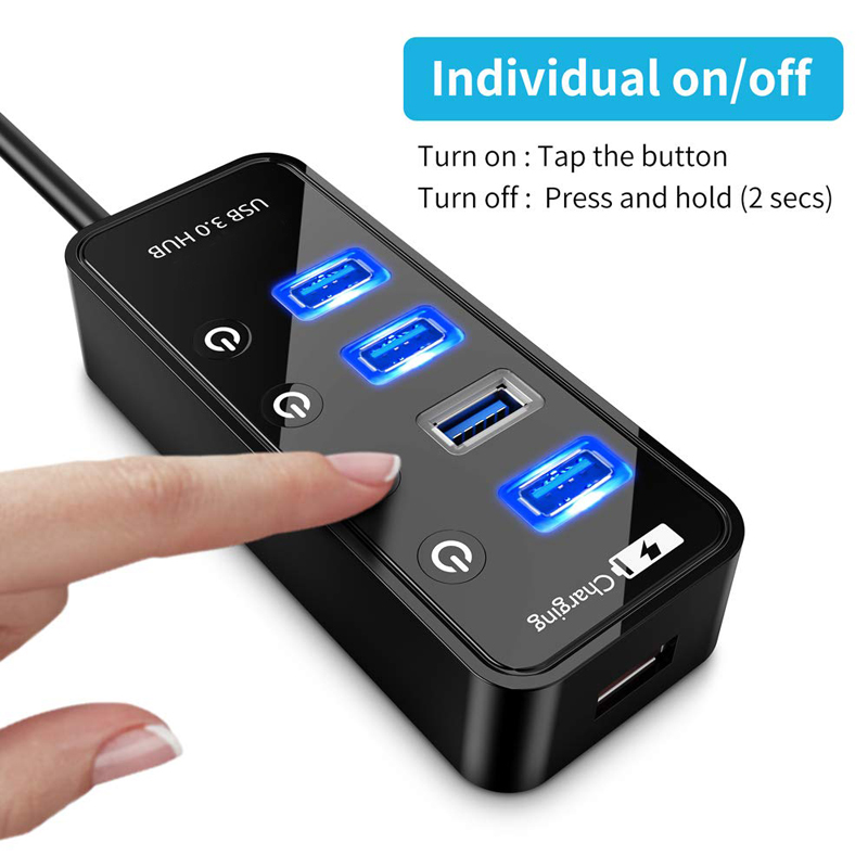 USB HUB 3.0 4 7 Port Smart Pho - огляд і ціна Laptop Lock Cable