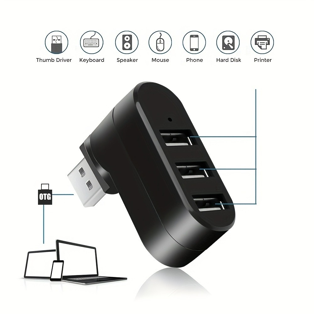 USB 2.0 Hub 3 Ports 180° Rotat - огляд і ціна Xiaomi Laptop Accessories