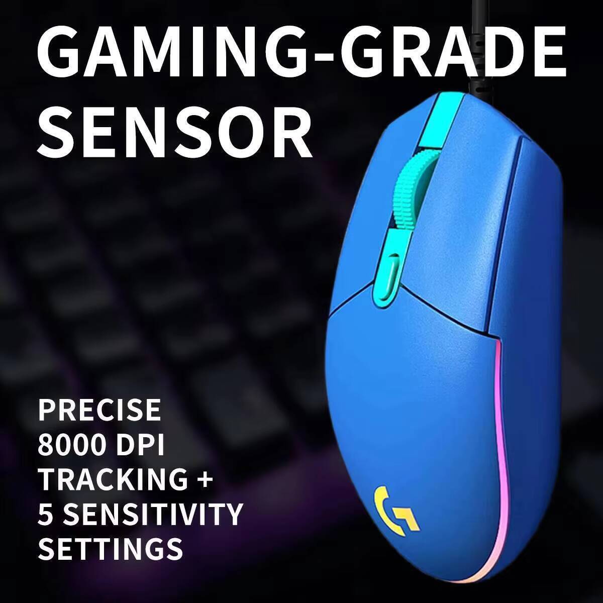 Logitech G203 LIGHTSYNC Wired  - огляд і ціна Logitech Mouse G203
