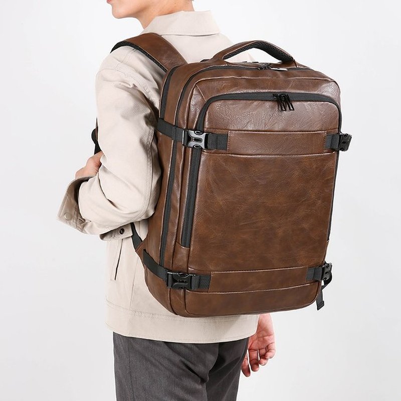 2027 NEW  Men Backpack PU Leat - огляд і ціна Laptop Accessories Organizer Bag