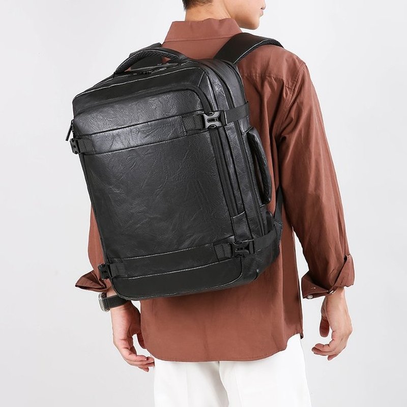 2027 NEW  Men Backpack PU Leat - огляд і ціна Laptop Accessories Organizer Bag